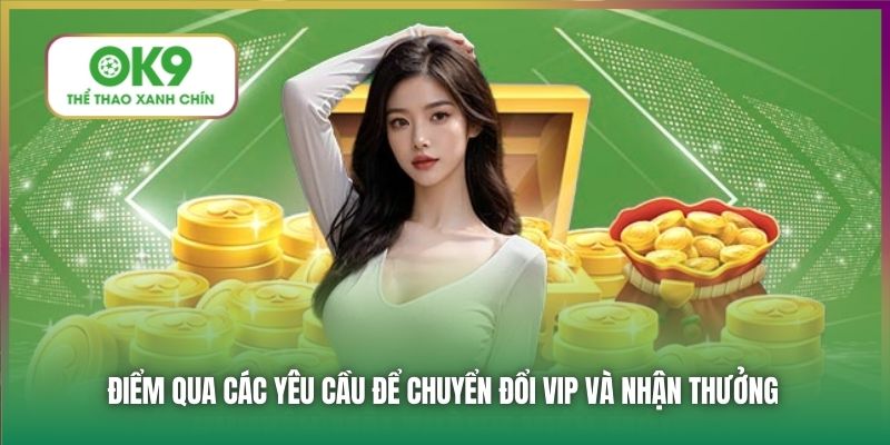 Điểm qua các yêu cầu để chuyển đổi VIP và nhận thưởng